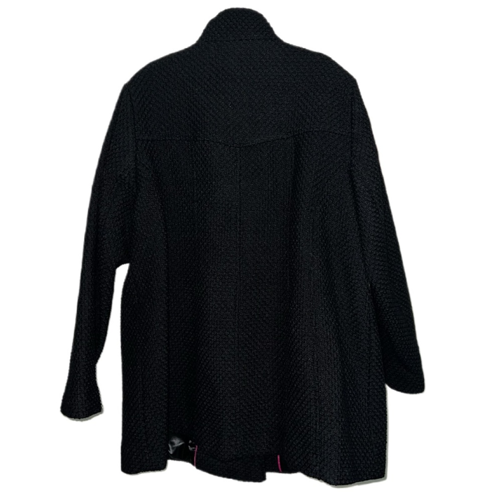 Apt. 9 Womens Boucle' Double Breasted Military Jacket Black Plus Size 1X - Picture 4 of 16